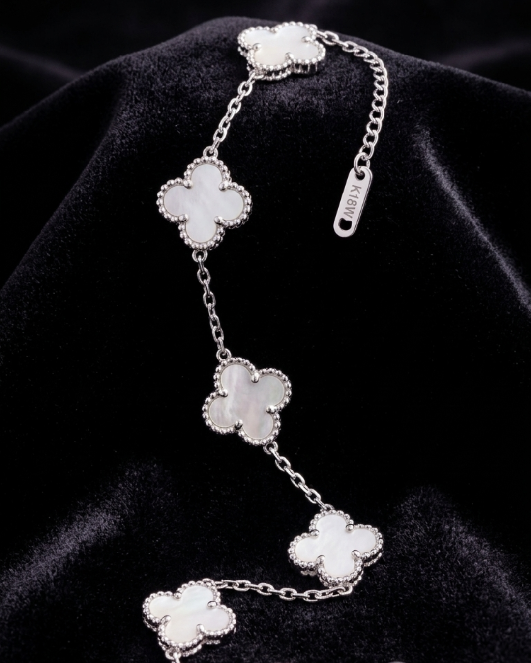 Pulsera Trébol Blanca