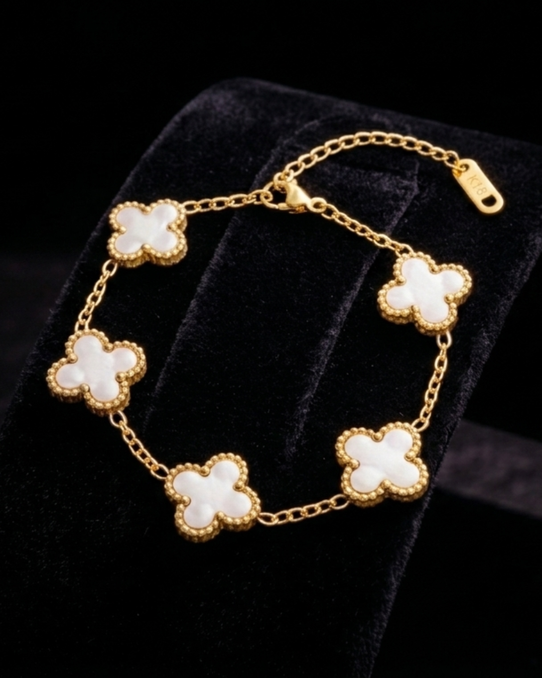 Pulsera Trébol Blanca