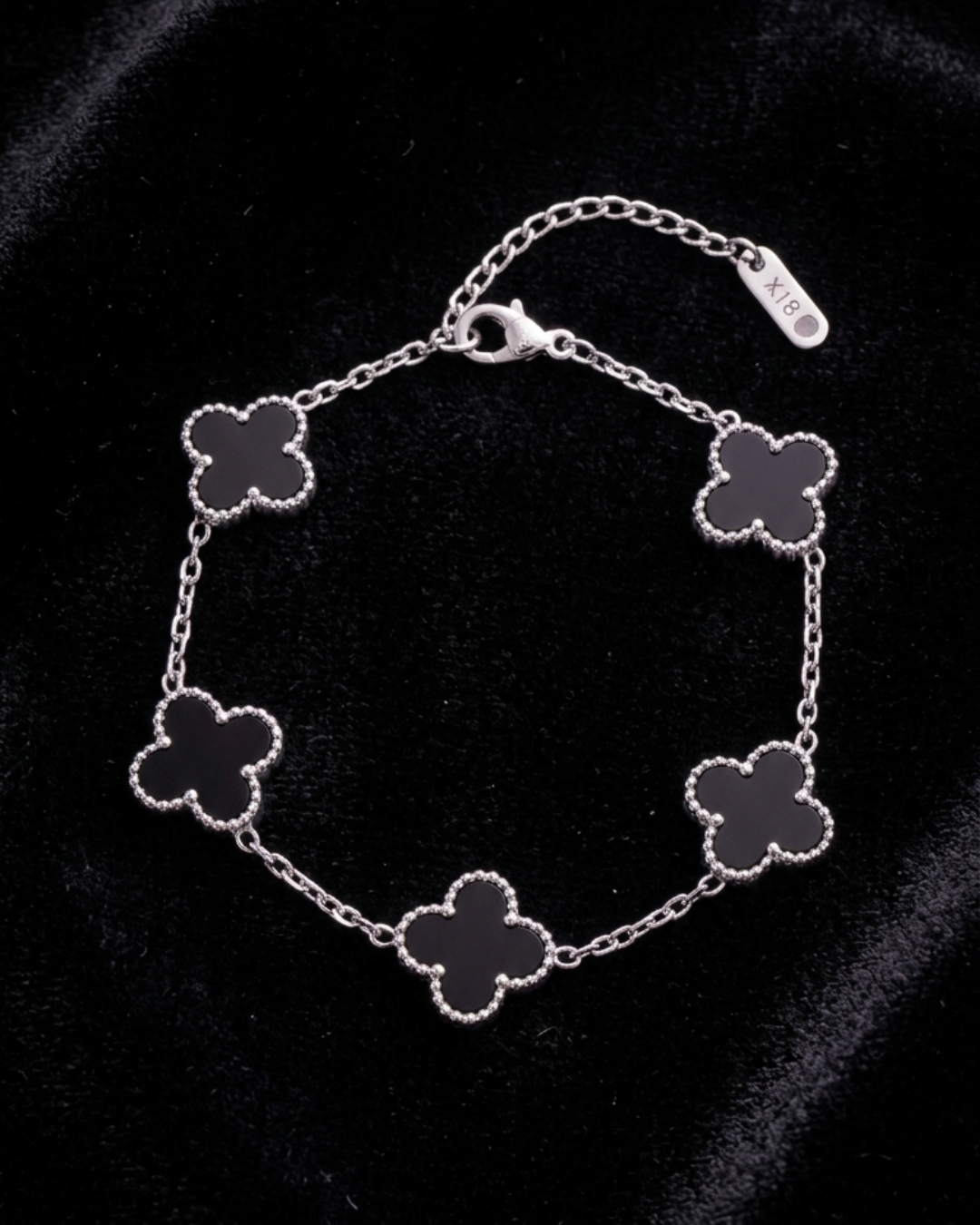 Pulsera Trébol Negra