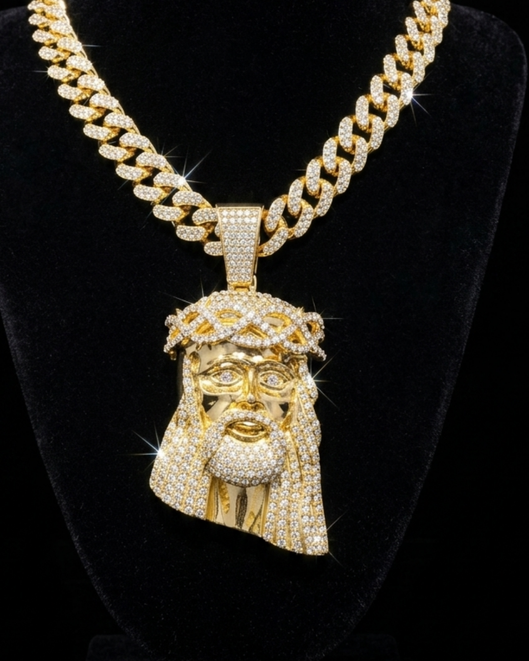 Jesus Full ice Golden